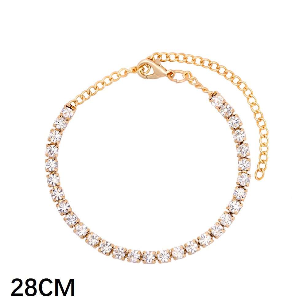 Bracelet en chaîne orné de strass