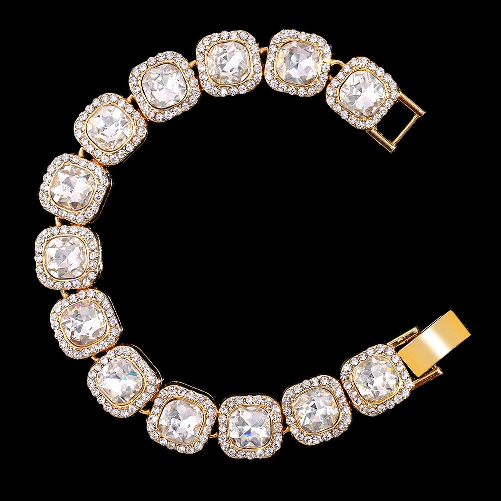 Bracelet en chaîne orné de strass