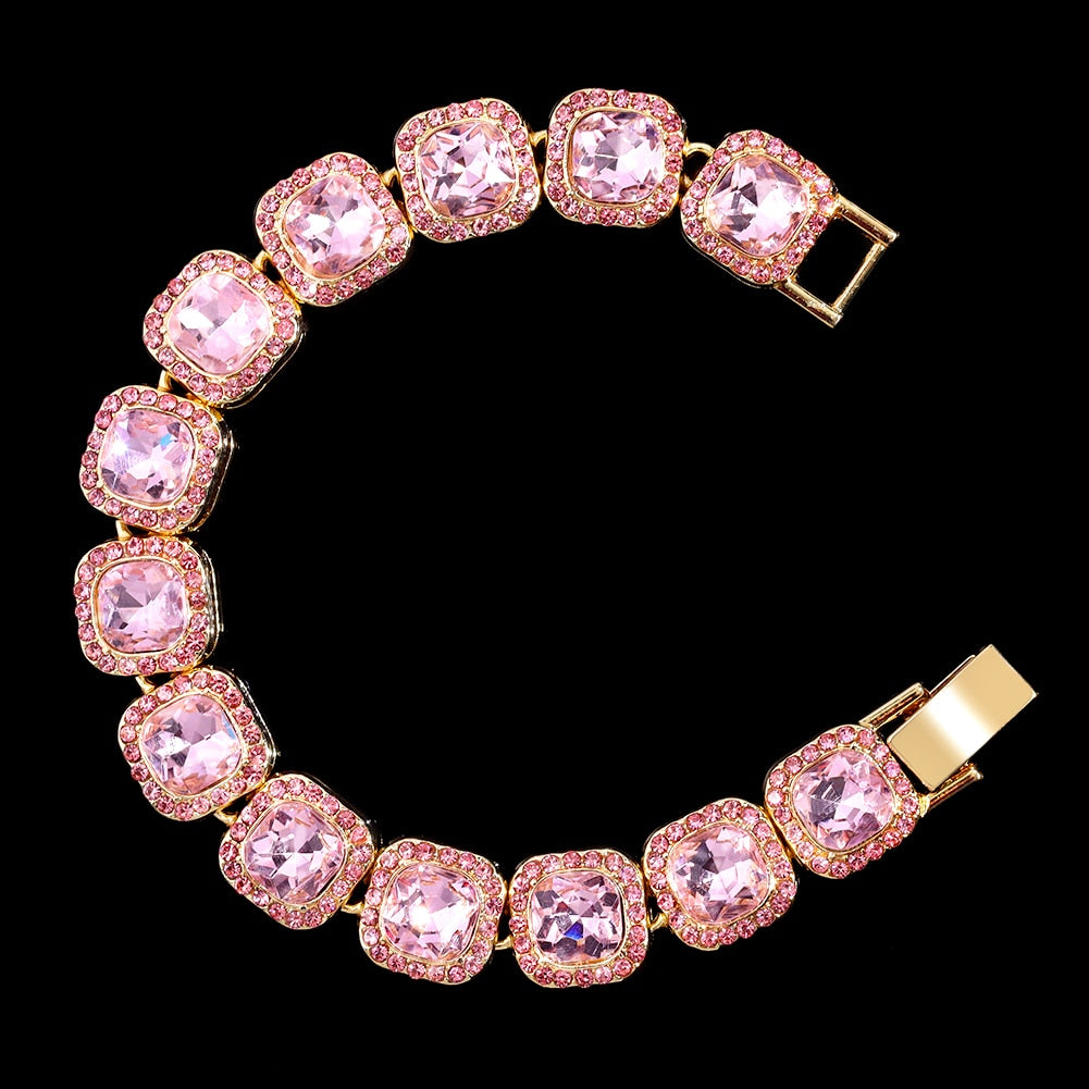 Bracelet en chaîne orné de strass