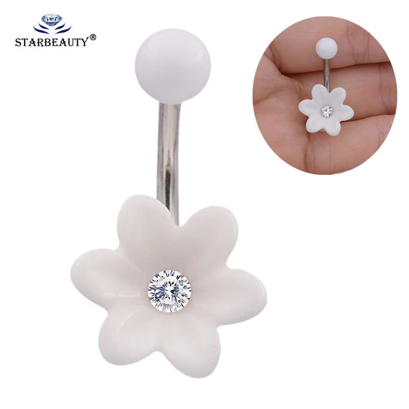 Percing de nombril en fleur de lotus