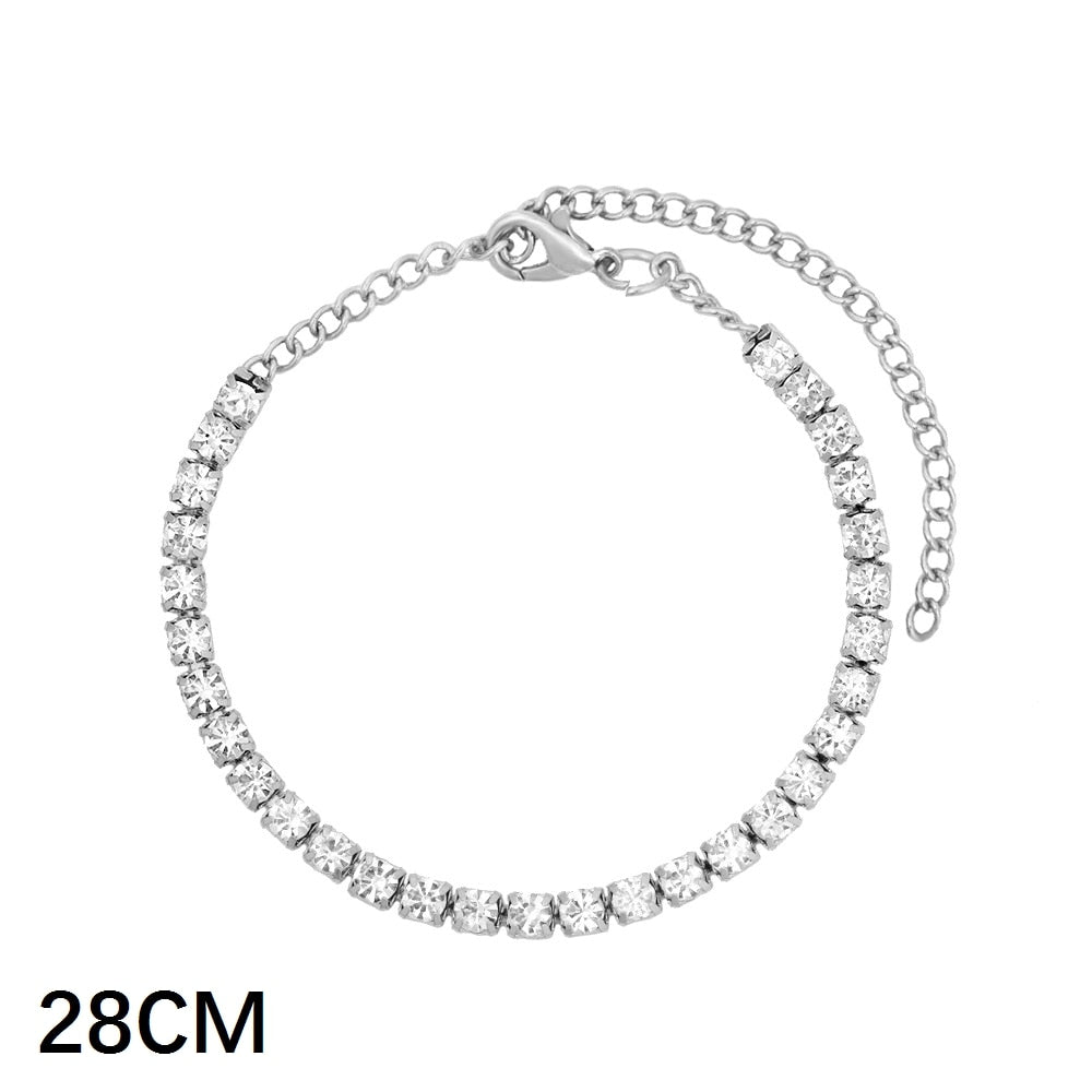 Bracelet en chaîne orné de strass