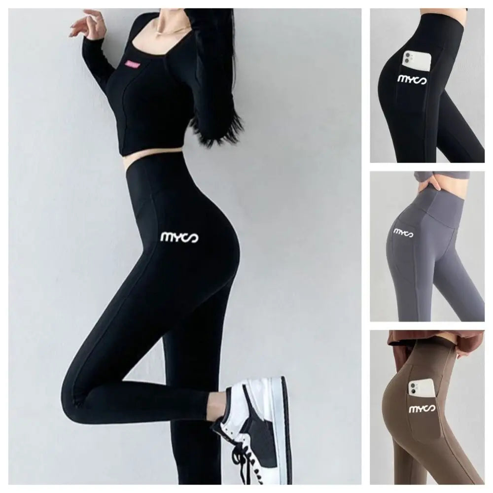 Solid Seamless Leggings With Pocket Women Soft Workout Tights Fitness Outfits Yoga Pants High Waist Gym Wear Spandex Leggings