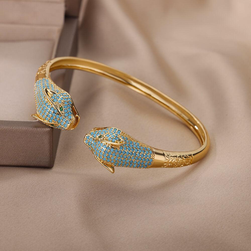 Bracelet en cristal bleu de luxe