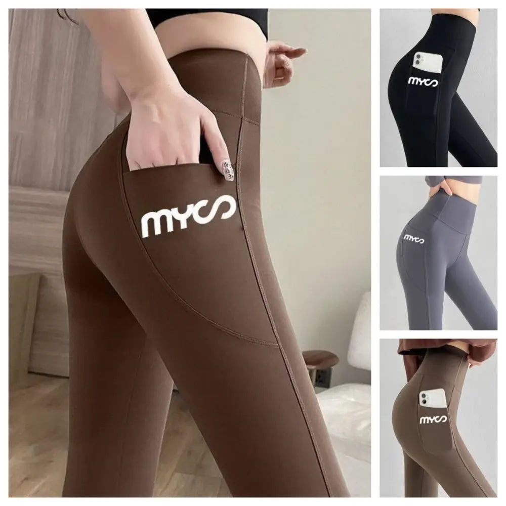 Solid Seamless Leggings With Pocket Women Soft Workout Tights Fitness Outfits Yoga Pants High Waist Gym Wear Spandex Leggings